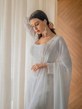 Serenity White Chikankari Anarkali Set